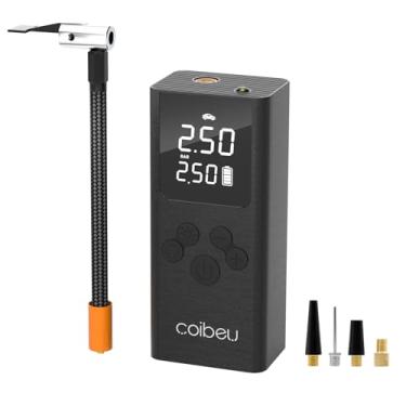 Imagem de Compressor de Ar Portatil, Calibrador de Pneus Portatil, Bomba de Encher com Display Digital, Pré-sets de Pressão, Power Bank 4000mAh para Carros/Motos/Bicicletas e Bolas