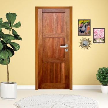 Imagem de Porta Completa 03 Almofadas Linha Econômica 60x210cm em Madeira Maciça