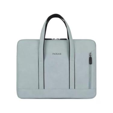 Imagem de Bolsa para Notebook 15,6 Polegadas, Capa Impermeável, PU, Almofado - Lotus And Life (Azul Claro)