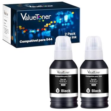 Imagem de Valuetoner Botella de Tinta para Epson 544 T544 Compatível para Epson Impresoras Ecotank L1210 L1250 L3210 L3250 L3251 L3260 L5290 (2 Preto)