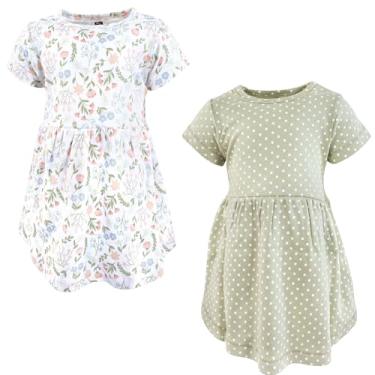 Imagem de Luvable Friends Hudson Baby Vestidos de manga curta 2 unidades, Flores silvestres, 5 Anos