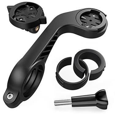 Imagem de TUSITA Suporte frontal embutido compatível com computador de bicicleta GPS Garmin Edge, XOSS G/G+, adaptador de montagem em flange de fricção incluído