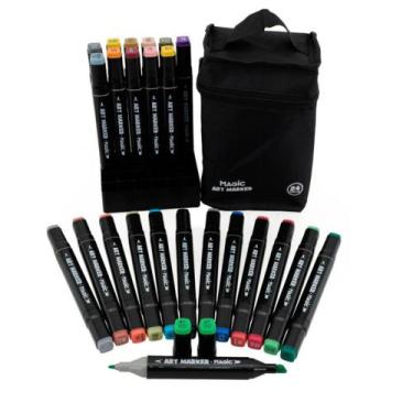 Imagem de Marcador Art Marker Magic com 24 Cores - Reval
