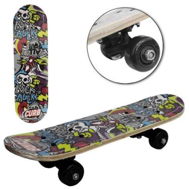 Imagem de Skate Com Shape De Madeira Truck De Nylon E Roda De PVC 43x12,5cm - DA