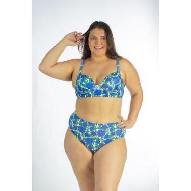 Imagem de Biquíni Plus Size Estampado Asa Delta com Alta Sustentação - 7 MODA PR