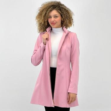 Imagem de Casaco Malise 7/8 em Tecido com Capuz Feminino-Feminino