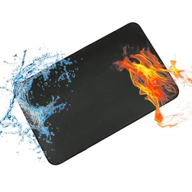 Imagem de Ettonsun Tapetes de 122 x 76 cm para churrasqueira externa, tapete protetor frente e verso à prova de fogo, óleo e à prova d'água para grama e deck, tapete externo para lareira