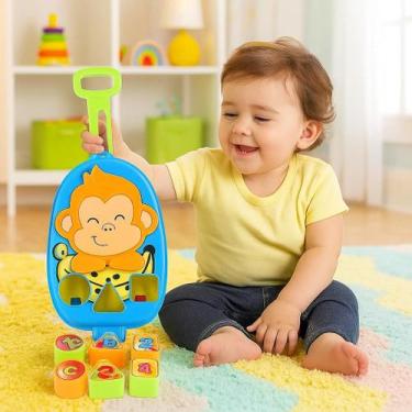 Imagem de Brinquedo Infantil Báu Didático Macaquinho - Jp Brink