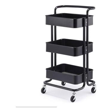 Imagem de Carrinho Multiuso Organizador 3 Prateleira Em Ferro Com Roda