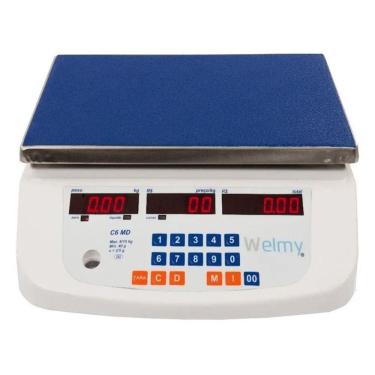 Imagem de Balança Computadora Eletrônica Bat Led C6 6/15Kg 2/5G Welmy