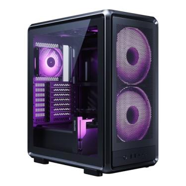 Imagem de Cooler Master MasterFrame 500 Mesh Black Freeform 2.0 Modular Platform Open-Air ATX Mid-Tower Case, moldura de alumínio, ventiladores duplos aRGB de 200 mm, GPU máximo de 390 mm, AIO Max de 360 mm