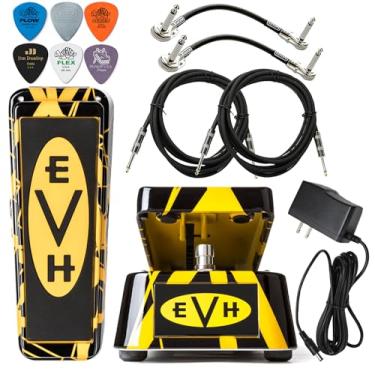 Imagem de Dunlop Cry Baby EVH95 EVH Signature Wah Effects Pedal with Tonebird 1500mA Power Supply, Instrument Cable, Dunlop picks, MXR Patch Bundle