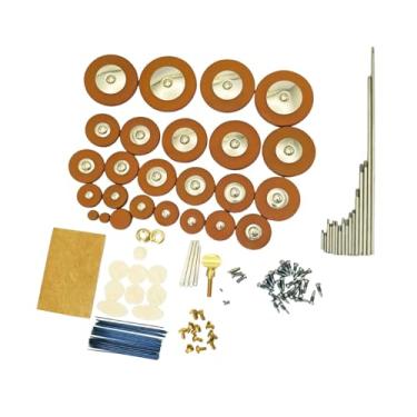 Imagem de menolana Kit de reparo para sax alto, peças de manutenção para sax alto, ferramentas de reparo para saxofone, peças para instrumentos musicais, entusiastas de, Amarelo