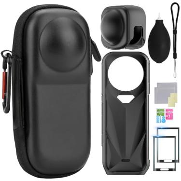 Imagem de LEGAND Capa para câmera Insta360 X5 com película protetora de tela, pacote com 2, filme LCD de vidro temperado, Ultra HD, dureza 9H