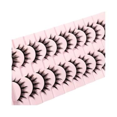 Imagem de Cílios Postiços Naturais, Grossos, Encaracolados E Fofos, 10 Pares, Es