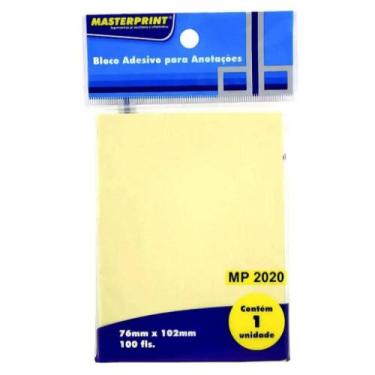 Imagem de Recados Adesivos 76x102mm Amarelo Masterprint