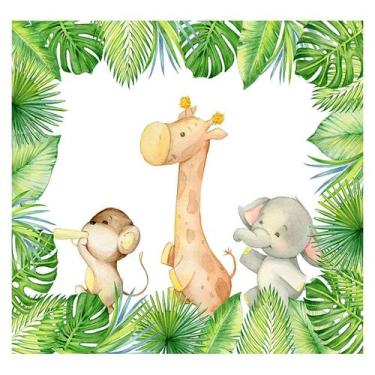 Imagem de Papel de Parede Adesivo Infantil Safari Floresta Bebe Quarto - 490pcp 