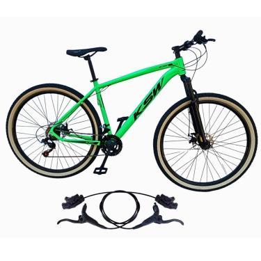 Imagem de Bicicleta Ksw Xlt Aro 29 24v Freios Hidraulicos Profissional Pneu Faixa Amarelo-Unissex
