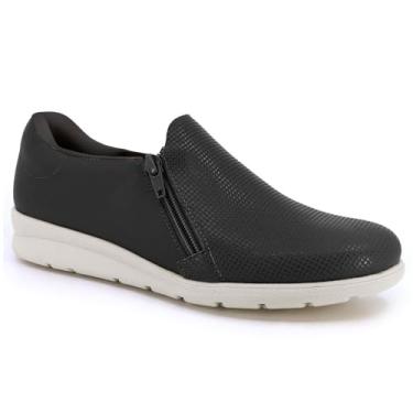 Imagem de Tênis Usaflex Em Couro Slip On Zíper Preto Mm1801001 38