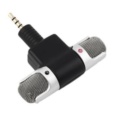 Imagem de Microfone Condensador Estéreo Auxiliar 3.5mm Para Celular Notebook Câm
