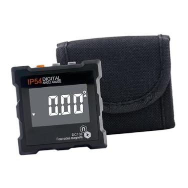 Imagem de Baoblaze Medidor de ângulo digital, transferidor, presente prático, cubo portátil de 6x3x6cm, inclinômetro, alcance de 4x90 graus para instalação de trabalho, Preto