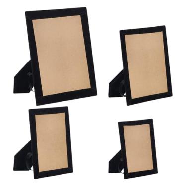 Imagem de BENECREAT 4 peças de reposição para porta-retratos com cavalete traseiro, 4 estilos de quadro de suporte de imagem, cavalete traseiro para molduras, arte em azulejo, montagem na parede, vertical ou