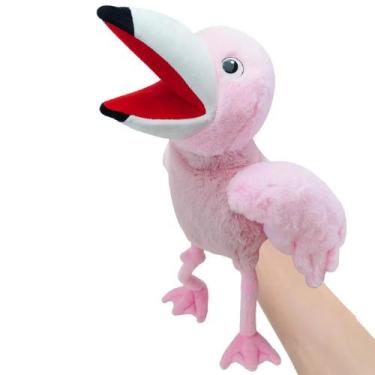 Imagem de Fantoches De Mão De 35cm: Papagaio Tucano, Águia, Flamingo E Coruja De
