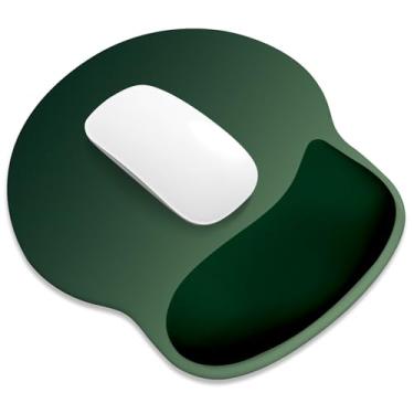 Imagem de ITNRSIIET Mouse pad ergonômico com descanso de pulso de espuma viscoelástica mais amplo + 17% - almofada curva reduz a pressão em 20%, alívio da dor, antiderrapante, suave, cores fofas, 25 x 23 cm