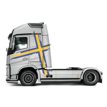 Imagem de Faixa Decorativa Para Caminhão - Cromo Sign, Amarelo/Dusty Gray