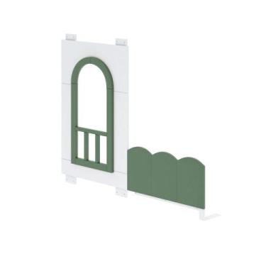 Imagem de Janela com Grade de Proteção New Garden Casatema Branco/Verde