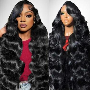 Imagem de Perucas frontais de renda Ghios Body Wave, cabelo humano de 30 polegad