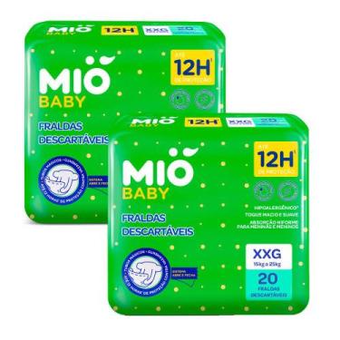 Imagem de Kit 2 Fralda Descartável Mió Baby Tamanho XXG com 20 Unidades