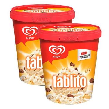 Imagem de Kit 2 Sorvete Kibon Tablito 800ml