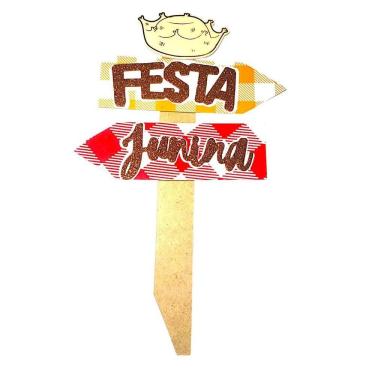 Imagem de Mini Placa Decoração De Jardim Festa Junina