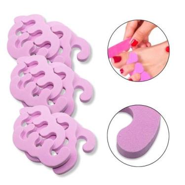 Imagem de Kit 120 Separadores De Dedos De Pé Pedicure Unha Eva Rosa - Arte Seduc