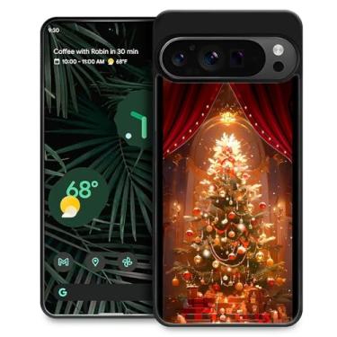 Imagem de TAMEFOX Capa compatível com Google Pixel 9 Pro XL, árvore de Natal fina macia à prova de choque TPU mulheres meninas meninos capa protetora para Google Pixel 9 Pro XL