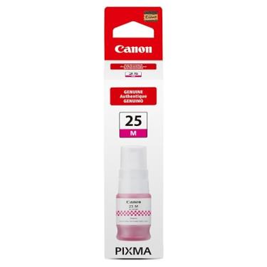 Imagem de Canon Garrafa de tinta magenta genuína GI-25, compatível com impressoras Megatank GX2020 e GX1020