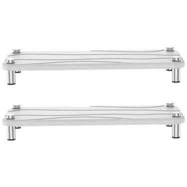 Imagem de Bandeja de pedra de secagem organizadores de pia de secagem instantânea sólida bandeja de pedra absorvente de água mantendo água seca para banheiro (branco, 2)