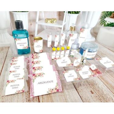 Imagem de Kit Banheiro Casamento Masculino e Feminino Com Adesivos,Tubetes e Acr