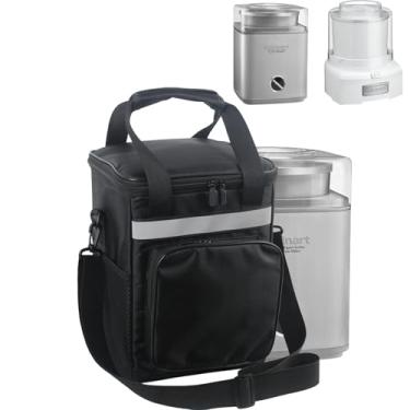 Imagem de Bolsa de transporte para máquina de sorvete Cuisinart portátil, para uso ao ar livre, bolsa de viagem, design de abertura frontal, para máquina de sorvete Cuisinart ICE30BCP1/ICE-70P1