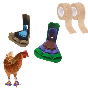 Imagem de Falnvita Tala de perna de frango de 6 tamanhos para galinhas em diferentes estágios de crescimento, tala de frango para fraturas de pés de frango, dedos curvados, osteoartrite e tratamento de verrugas