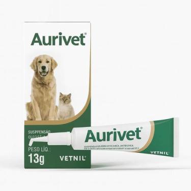 Imagem de Aurivet Otológico Oleosa Otites Antimicótico Analgésica 13g - Vetnil