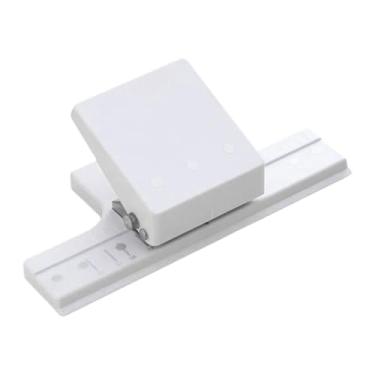 Imagem de predolo Perfurador de papel com 3 furos, cartões comemorativos, álbuns DIY, escritório, mini estúdio de scrapbooking sem esforço, fotos escolares, furador, Branco