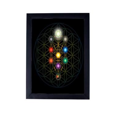 Imagem de Quadro poster com moldura arvore da vida cabala P8379