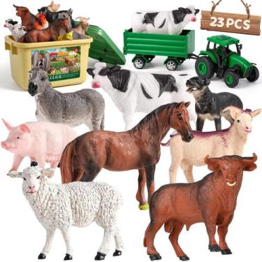 Imagem de Brinquedos para animais de fazenda WAIIW Brinquedos de animais de faze