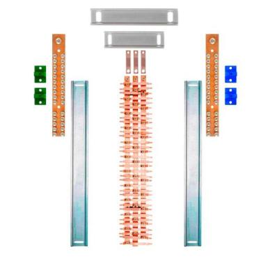 Imagem de Kit Barramento Trifásico 225A para 68 Circuitos - Zathura