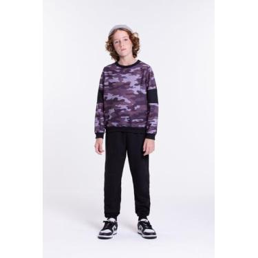 Imagem de Conjunto Moletom Infantil Masculino Soldadinho Preto - Vida Costeira, 