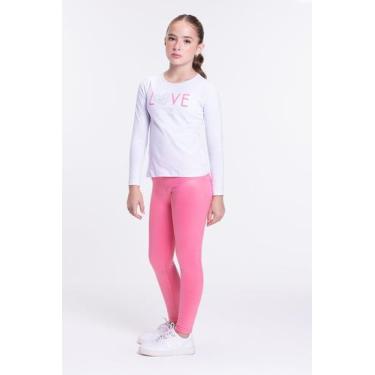 Imagem de Conjunto Infantil Branco de Moletom com Estampa Love Glittler - Vida C