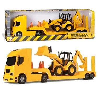 Imagem de Caminhão Com Trator Infantil De Transporte E Construção - Iba Commerce