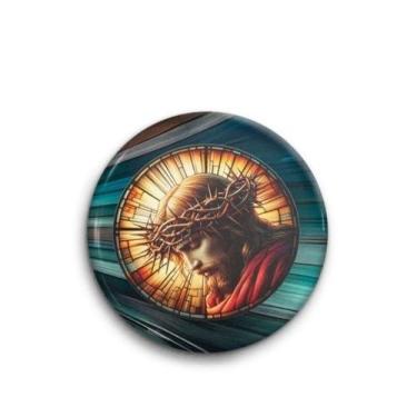 Imagem de Boton Jesus Coroa de Espinhos Alumínio Broche Alfinete - Zanato